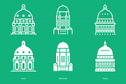 US State Capitols Icon Set, an Outline Icon by Jozsef Balazs-Hegedus (Thumbnail 5 of 6)