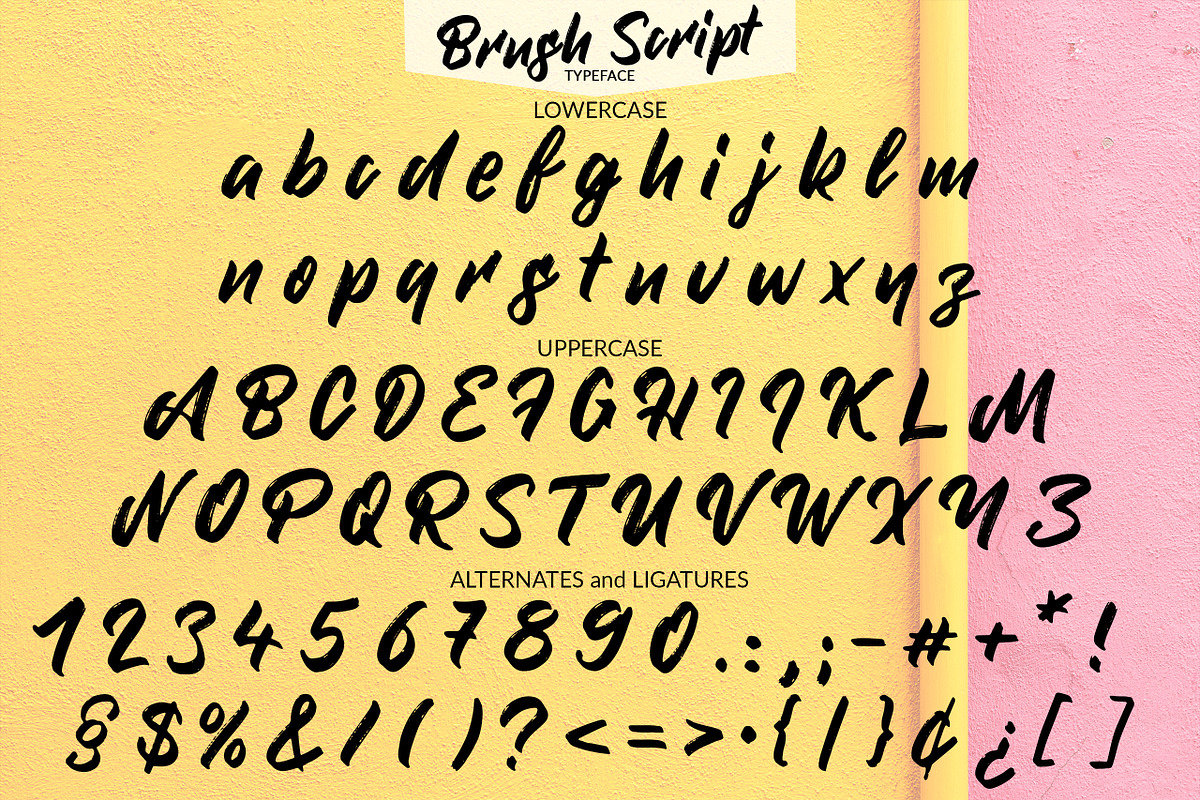Brush Script - Handmade font preview 2