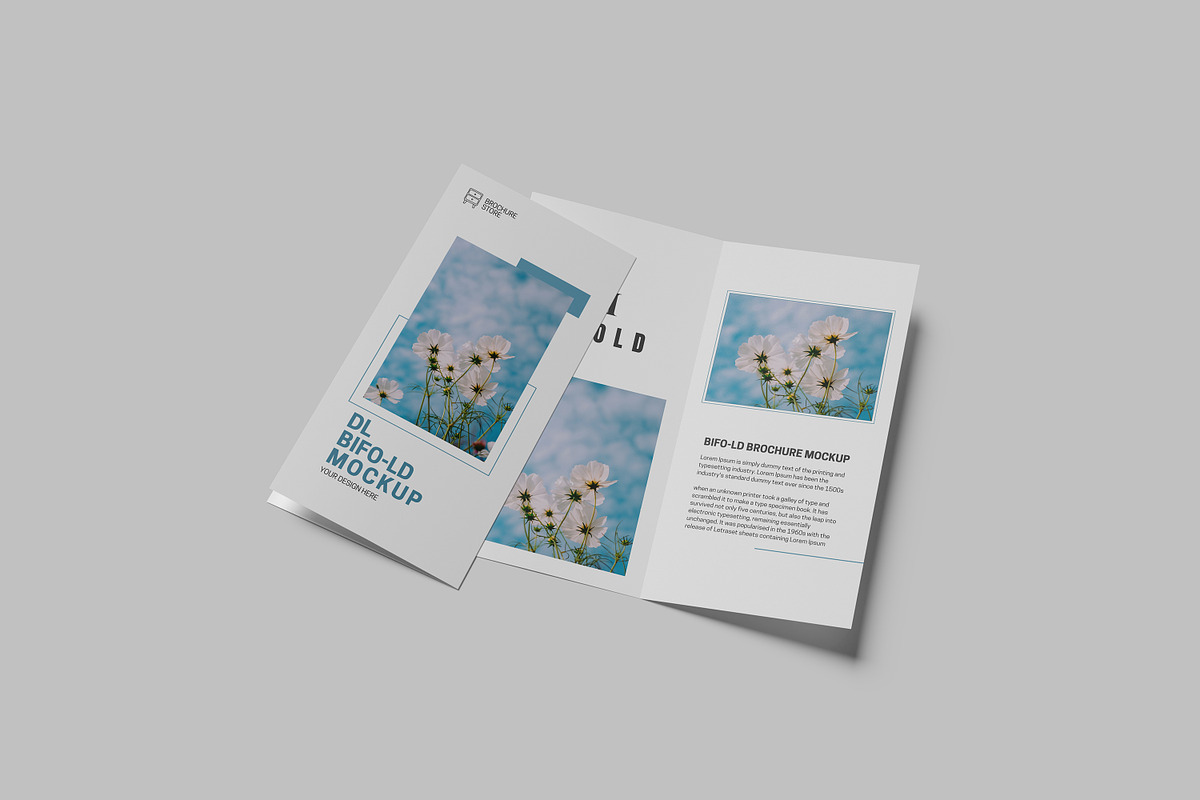 DL Bifold Brochure Mockup, a Print Template by Difa Design (Photo 11 of 11)