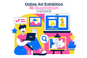 10 Online Art Exhibition Design, a Decorative Illustration by denayunebgt (Thumbnail 1 of 4)