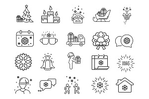 Christmas Clipart Icons Set 1