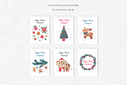 Christmas postcards printable, a Card Template by CreativeByLu (Thumbnail 2 of 5)