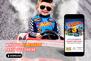 Hot Wheels Birthday Invitation, an Invitation Template by Earth5168 (Thumbnail 8 of 9)