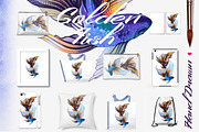 Watercolor fish, marine patterns, an Animal Illustration by Allween (Thumbnail 4 of 11)