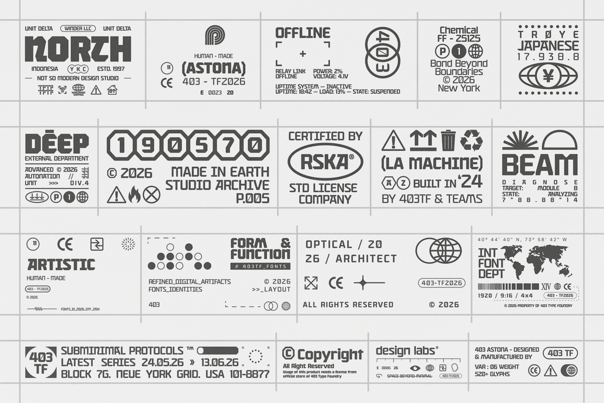 403 Astona - Techno Sans Display, a Sans Serif Font by 403 Type Foundry (Photo 8 of 11)