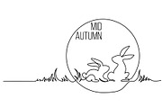 Chinese Mid Autumn Festival linedraw, a Seasonal Illustration by Valenty (Thumbnail 3 of 3)