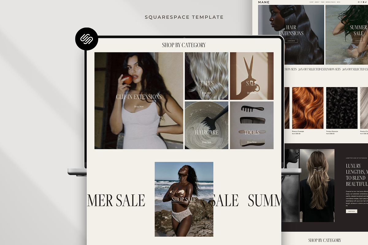 Hair Stylist Squarespace Template, a Squarespace Template by Candor Templates (Photo 2 of 20)