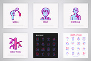 Heart Attack | 16 Thin Line Icons, an Outline Icon by Alex Blogoodf (Thumbnail 7 of 11)