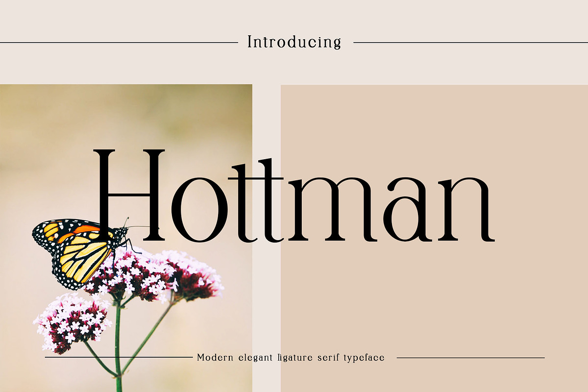 Hottman Ligature Serif Typeface, a Serif Font by Humaira_std (Photo 1 of 10)