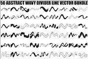 Wavy Divider Line Vector Bundle, an Illustration by jahid234 (Thumbnail 1 of 51)