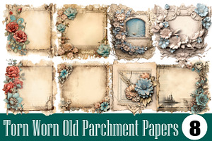 Torn Worn Old Parchment Sublimation, an Illustration by Wow Magic