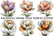 Whimsical Spring Tulip Flower Clipar, an Illustration by OK Design (Thumbnail 2 of 5)