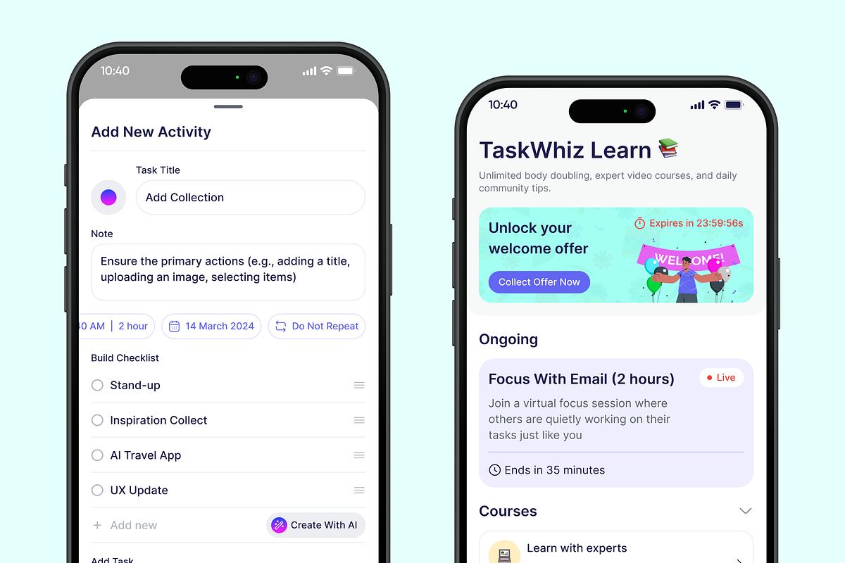 TaskWhiz Planning App UI Kit preview 7