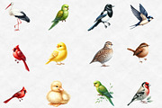Watercolor Spring Birds Garden Clipa, an Illustration by Designworld (Thumbnail 3 of 7)