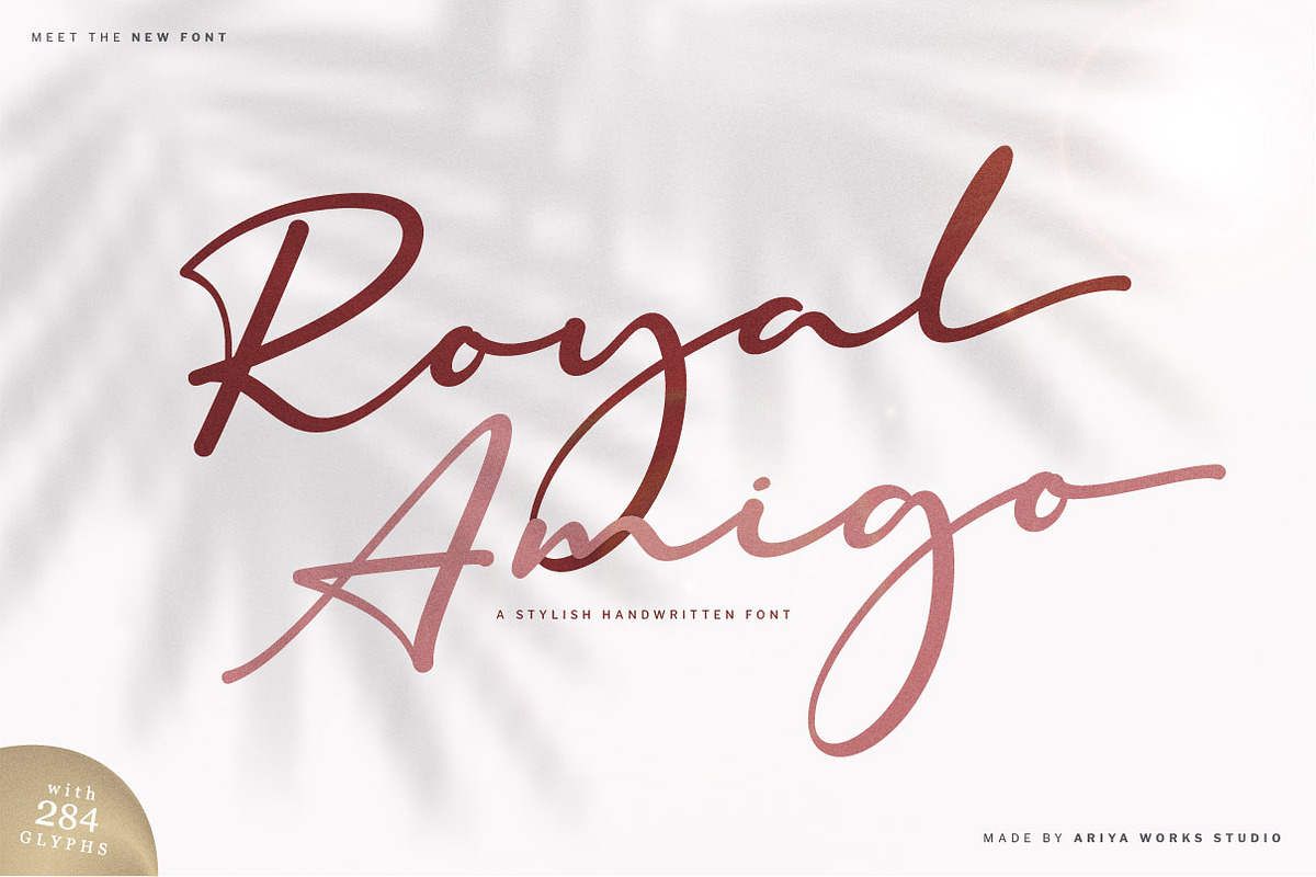 Royal Amigo | Modern Script Font, a Script Font by Ariya Works (Photo 1 of 9)