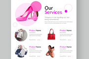 Fashion Landing Page Layout, a Landing Page Template by CreativeShaper (Thumbnail 3 of 6)