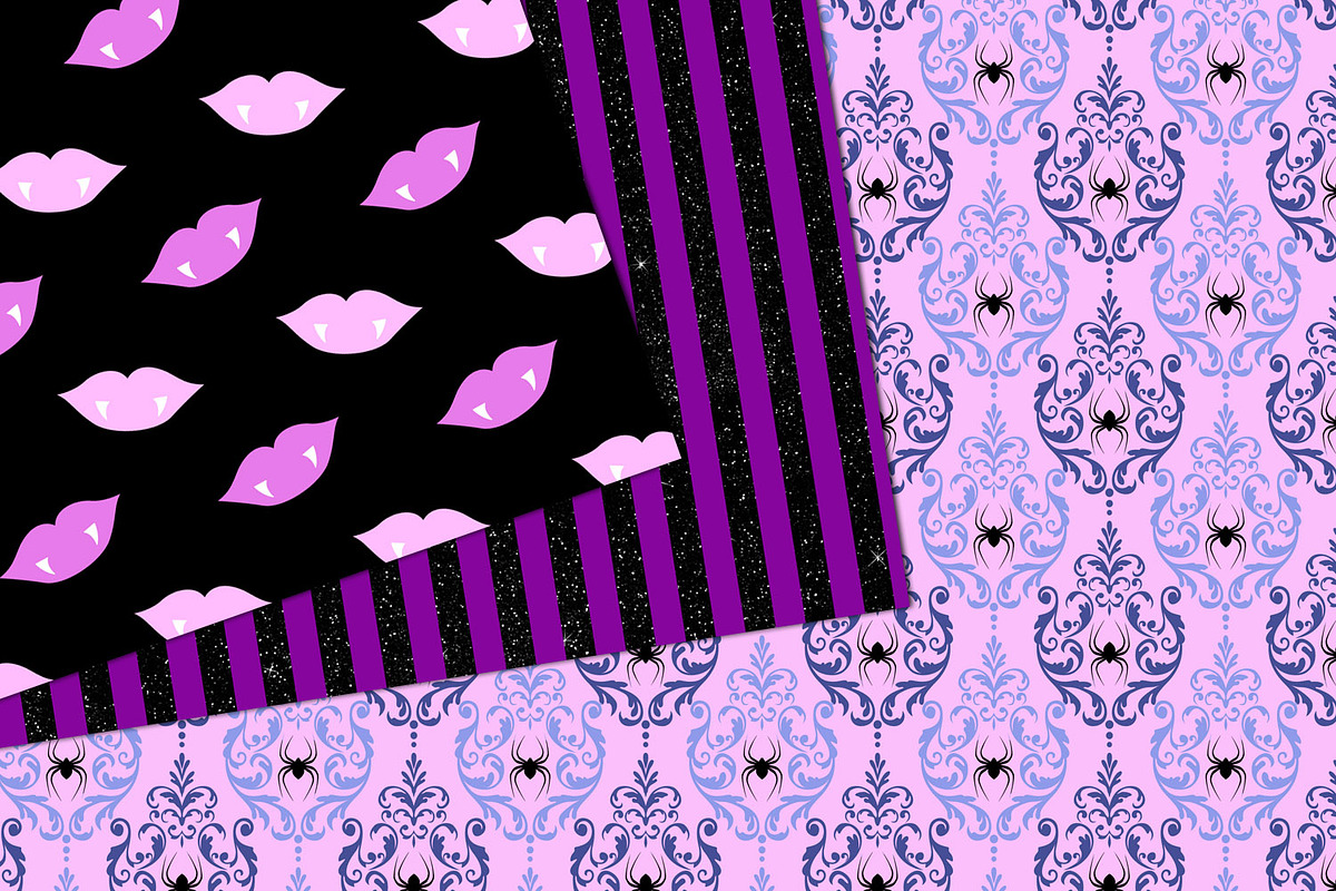 Vampire Girl Digital Paper preview 2