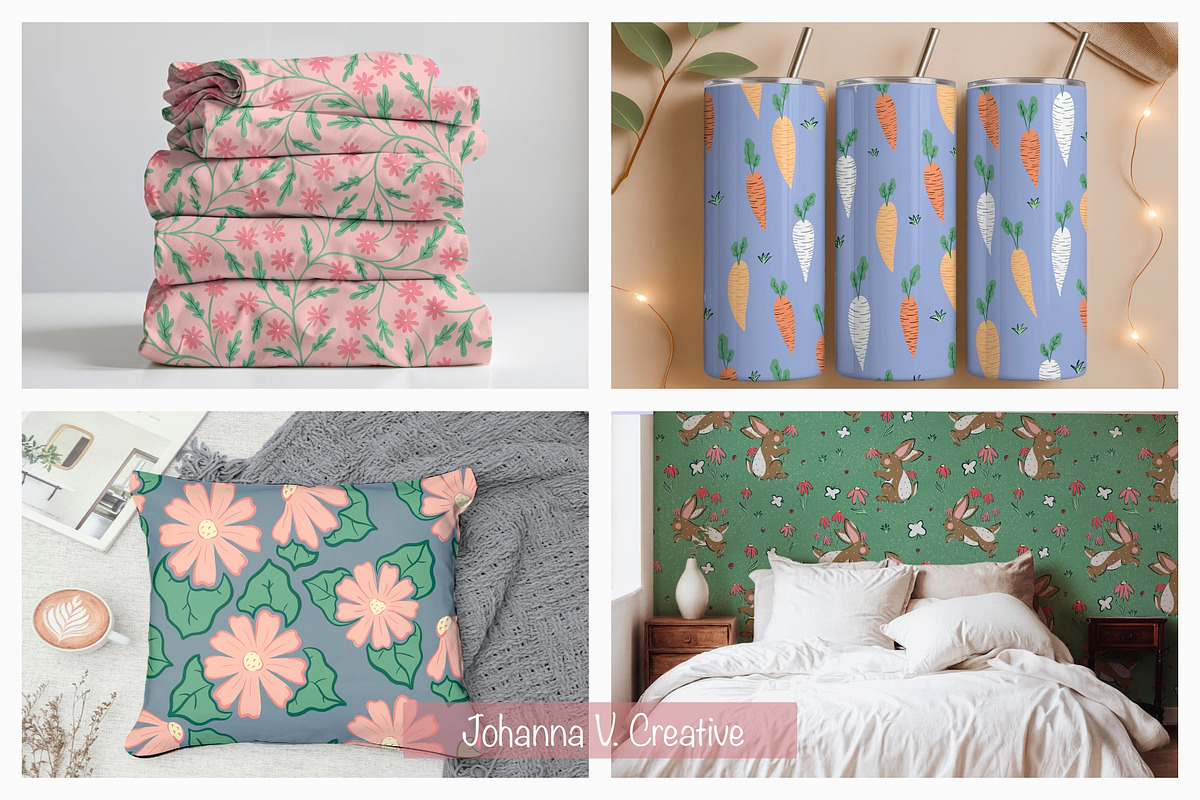 Ultimate Spring Pattern Collection, an Illustration by Johanna V. Creative (Photo 4 of 21)