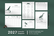 Printable Calendar Template 2027, a Stationery Template by Design Zone (Thumbnail 1 of 6)