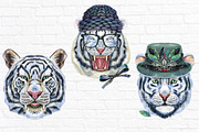 Cute watercolor tigers. Part 5, an Animal Illustration by Watercolor fantasy (Thumbnail 3 of 4)