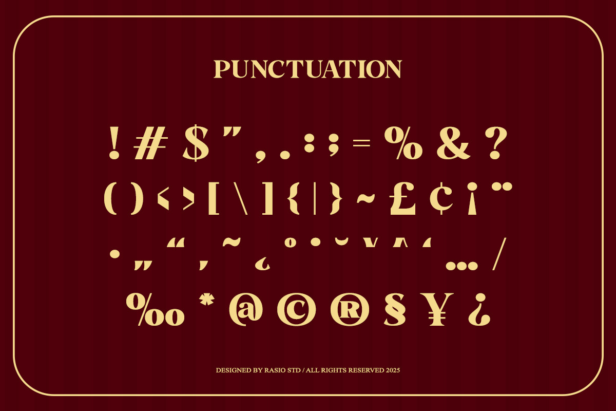 Nurencia Decorative Display Font, a Serif Font by Rasio Studio (Photo 4 of 10)