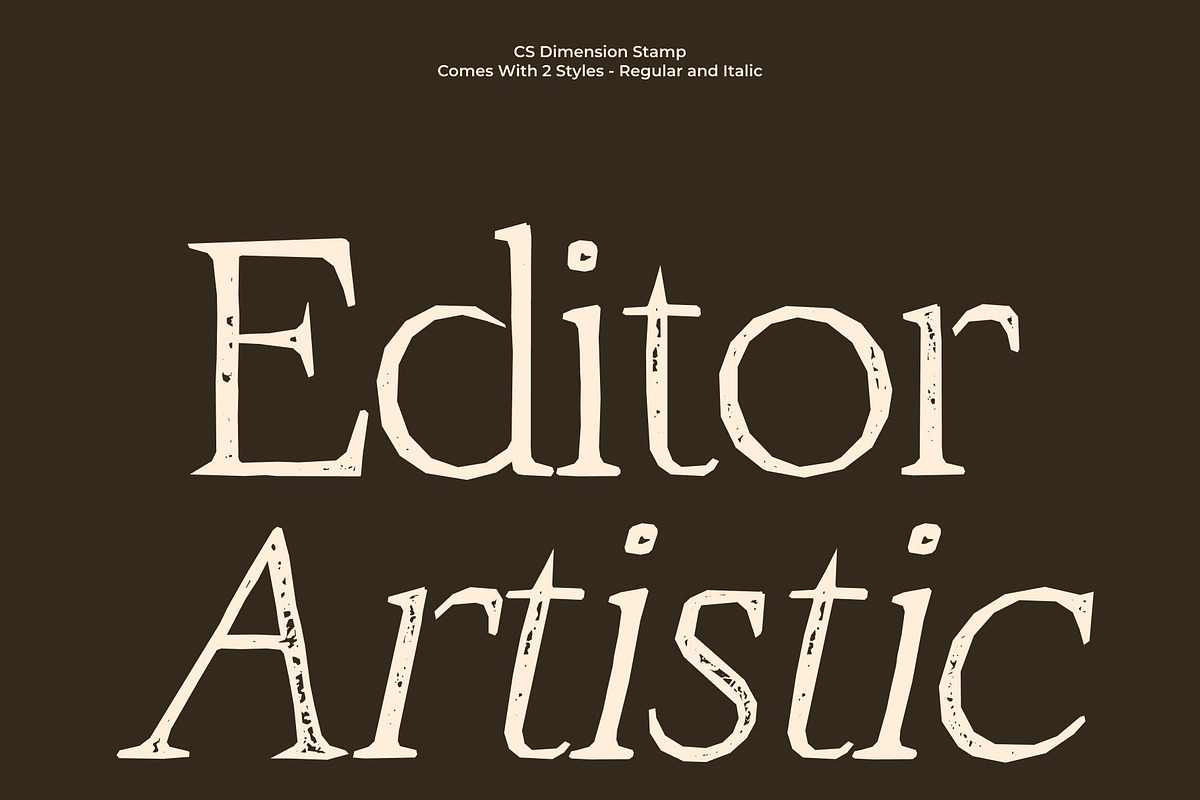 CS Dimension Stamp, a Serif Font by Craft Supply Co. (Photo 3 of 8)