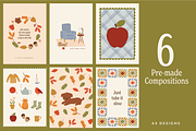 Cosy Autumn & Fall Graphics, a Seasonal Illustration by Gross Illustrations (Thumbnail 5 of 9)