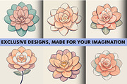 10 Elegant Pastel Bloom Minimal, a Decorative Illustration by Crox Studio | Digital (Thumbnail 1 of 2)