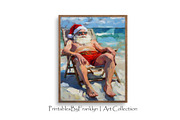 Beach Santa Claus at the Beach Art, a Holiday Photo by PrintablesByFranklyn (Thumbnail 1 of 6)