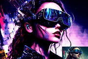 Cyberpunk RGB Analog Photoshop, a Brushes & More by Studio Retouch (Thumbnail 6 of 16)