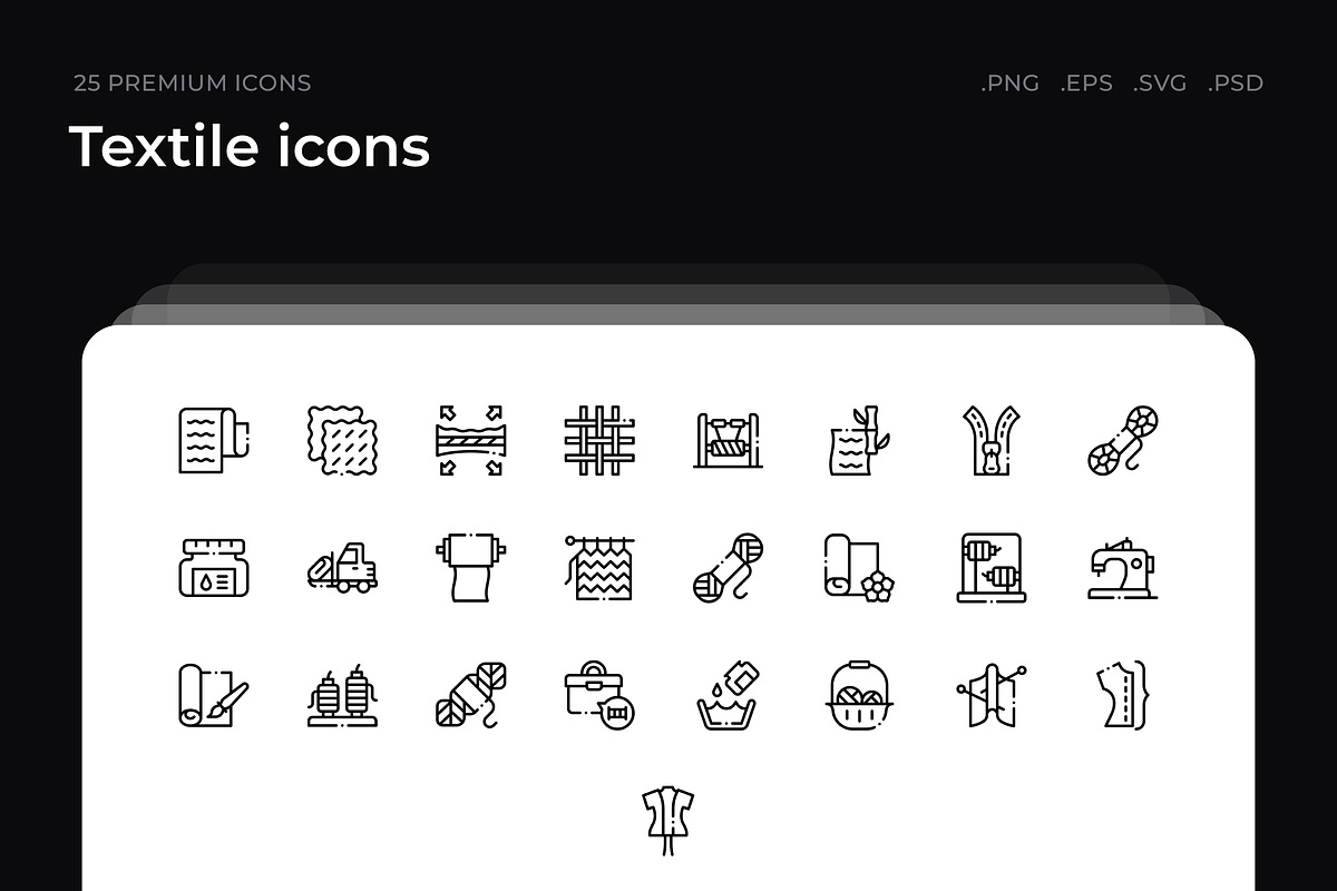Textile icons, an Outline Icon by Wencory