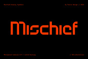 Mischief Display typeface, a Sans Serif Font by Fenrir_Design (Thumbnail 1 of 5)