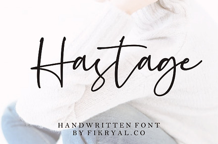 Hastage - Handwritten Font, a Script Font by Fikryal Studio