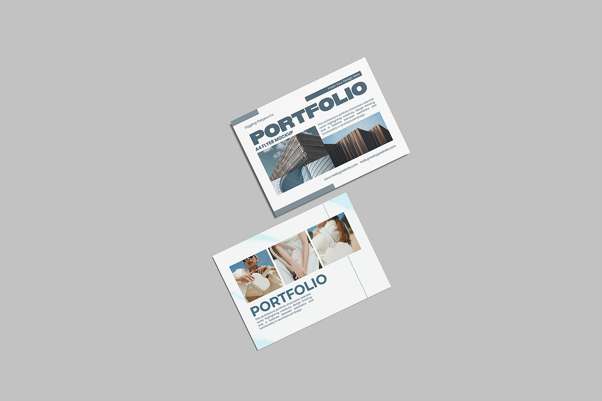 A4 Flyer Landscape Mockup, an Advertising Mockup by rizalamora (Photo 10 of 13)