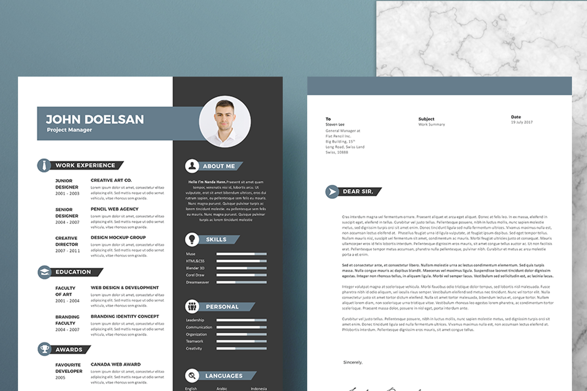Vol.21 Resume & CV Template, a Resume Template by Hito Graphic (Photo 3 of 8)