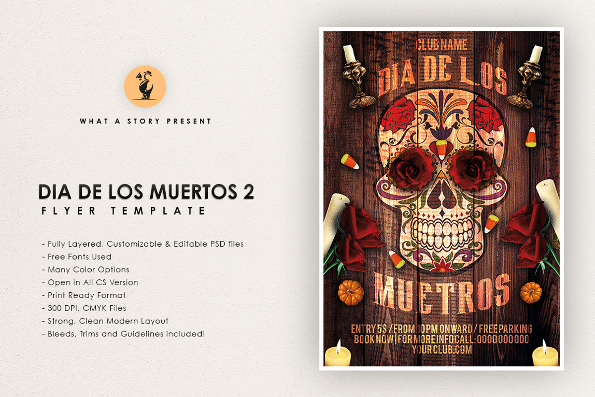 Dia De Los Muertos 2, a Flyer Template by What a Story (Photo 1 of 5)