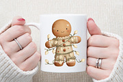 Christmas Gingerbread Man Clipart Bu, an Illustration by Sublimation Artist (Thumbnail 5 of 6)