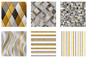Silver and Gold Glitter Pattern, a Pattern Graphic by CreationArt (Thumbnail 3 of 7)