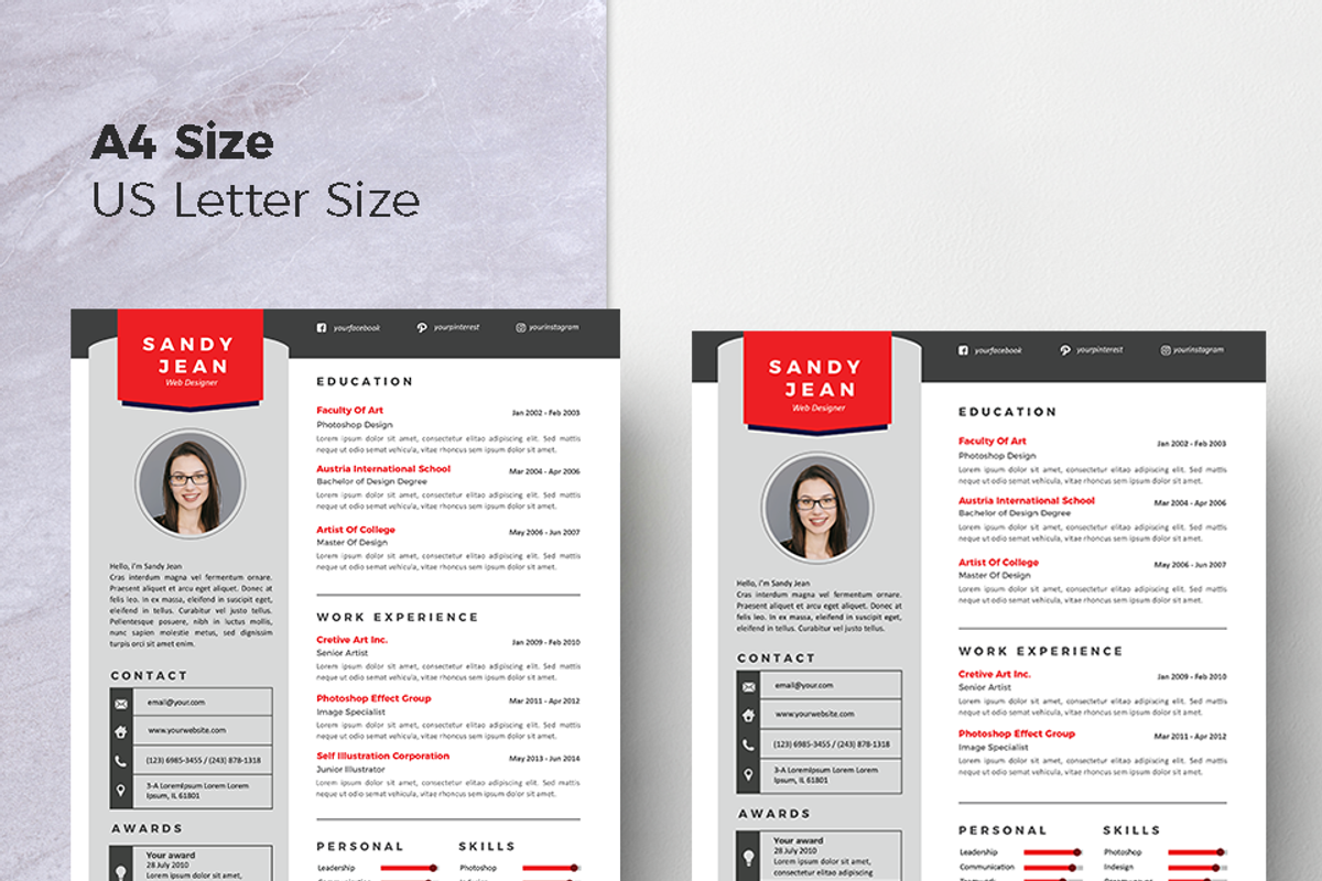 Cover Letter & Resume Template, a Resume Template by Hito Graphic (Photo 7 of 8)