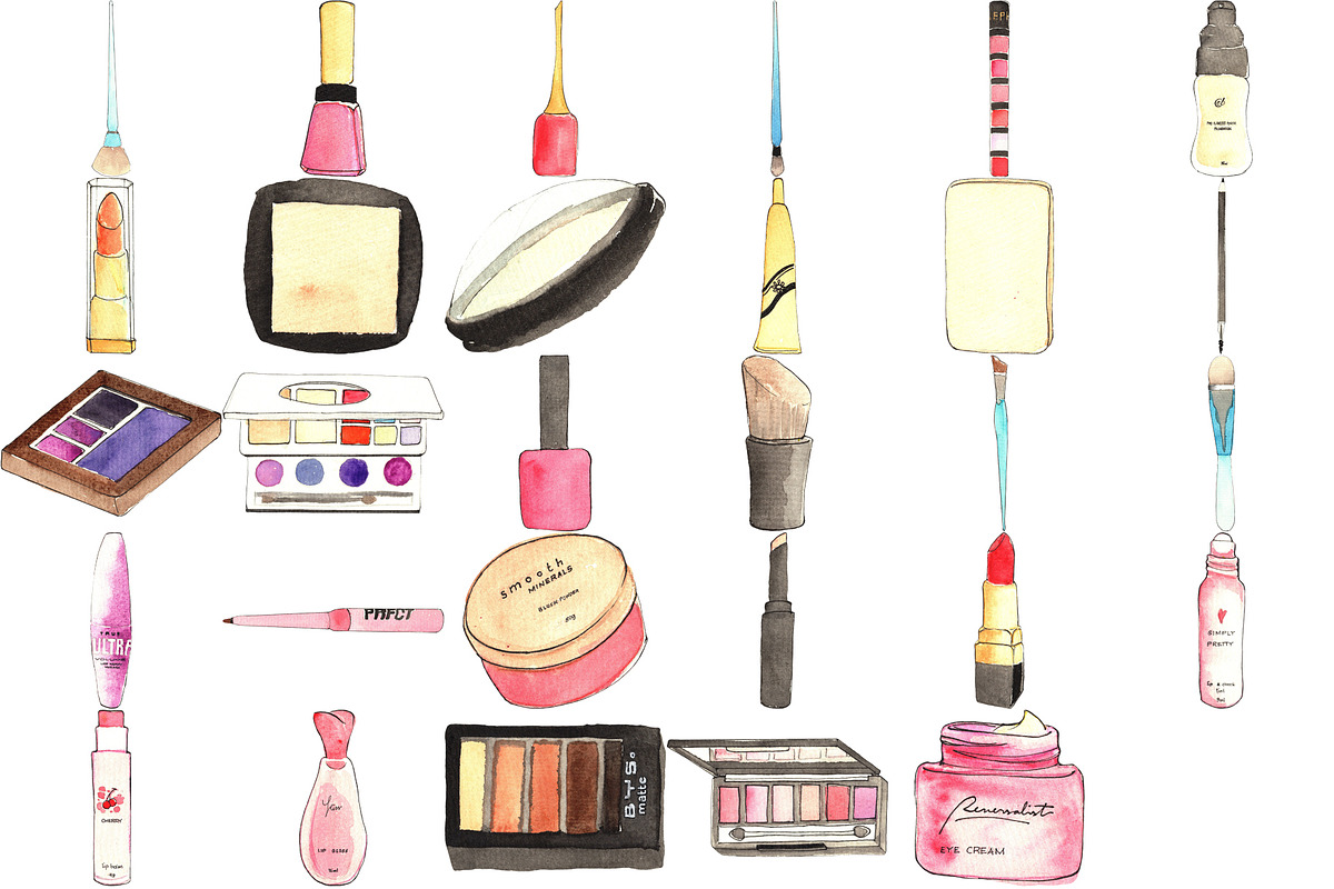 75 MAKEUP AND COSMETICS CLIPART PNG, an Illustration by LilyBoo Clipart (Photo 3 of 4)