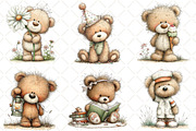 Whimsical Teddy Bear Clipart, an Animal Illustration by Black Bird Studio (Thumbnail 4 of 6)