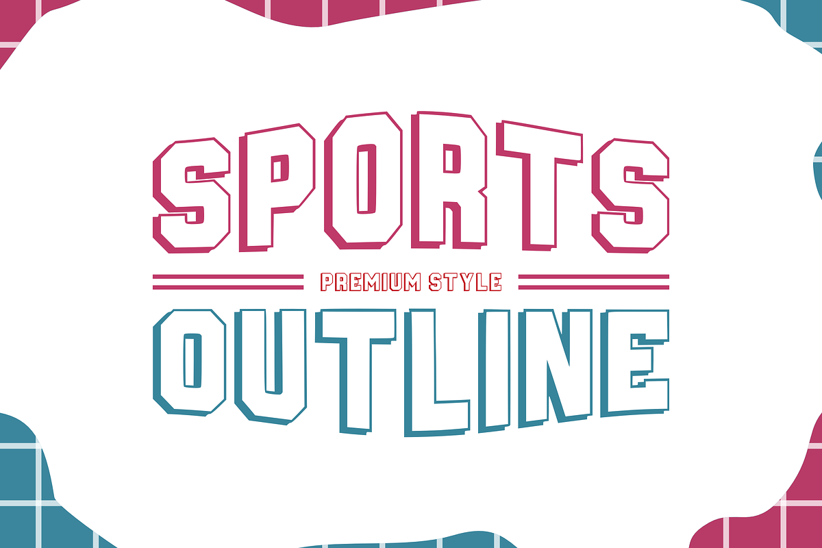 Sports Outline - Display Font, a Slab Serif Font by KiddoGlyphs Studio (Photo 1 of 5)