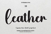 Leather | Script Font, a Script Font by Scratchones (Thumbnail 1 of 8)