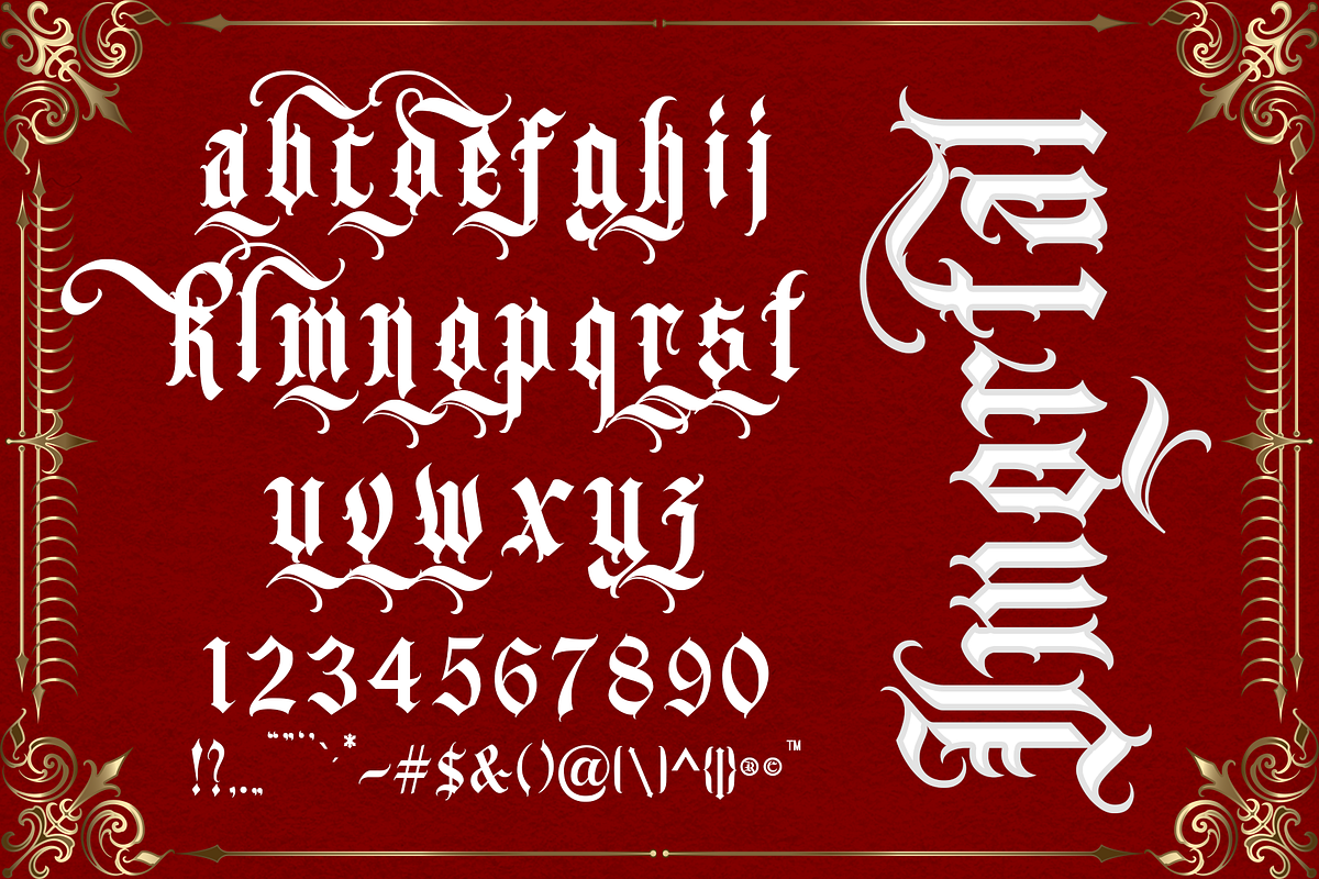 Shention Blackletter, a Blackletter Font by dansdesign (Photo 3 of 8)