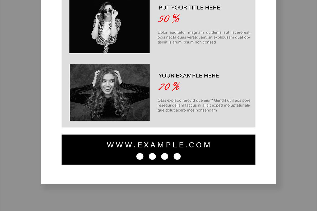 Fashion Email Newsletter Layout, an UI Kit Template by MightyDesign (Photo 5 of 8)