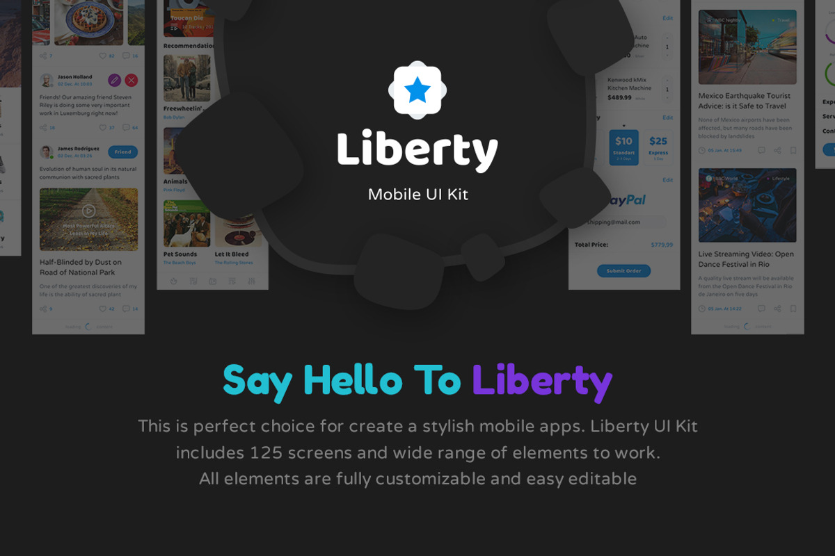 Liberty Mobile UI Kit, an UI Kit Template by Just UI (Photo 2 of 7)