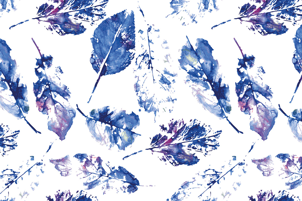 Watercolor leaves seamless pattern, a Pattern Graphic by kizi