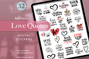 Love Quotes Stickers, a Decorative Illustration by Papaya (Thumbnail 1 of 2)