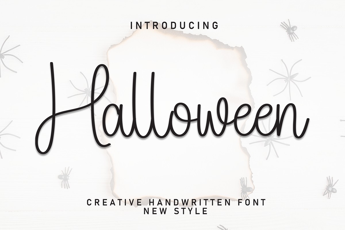 Halloween | Script Font, a Handwritten Font by Scratchones (Photo 1 of 8)