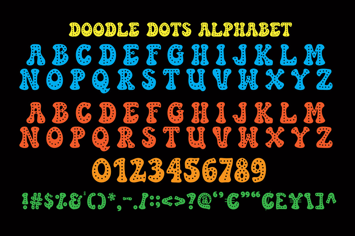 Retro Doodle Dots Font, a Sans Serif Font by Mini_World (Photo 6 of 9)